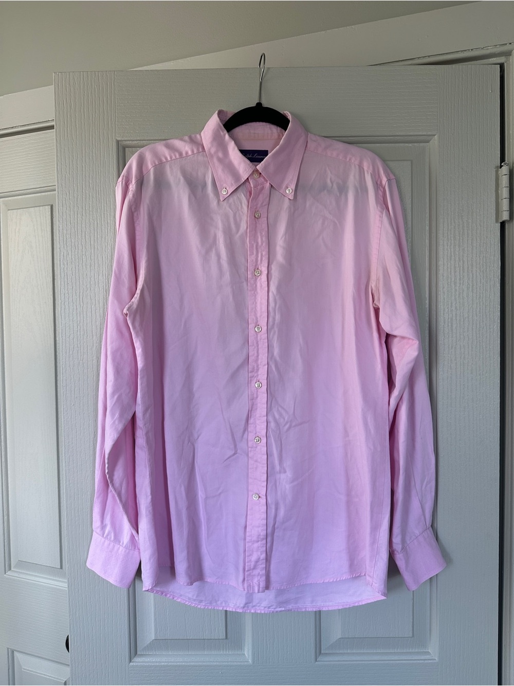 Ralph Lauren Purple Label Light Pink Button-Down Dress Shirt Size L Men’s